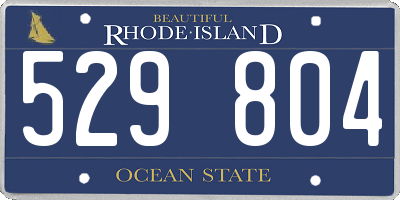 RI license plate 529804