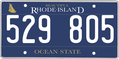 RI license plate 529805