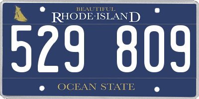 RI license plate 529809