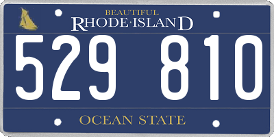 RI license plate 529810