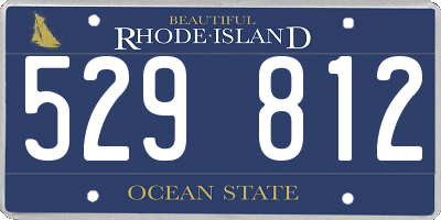 RI license plate 529812