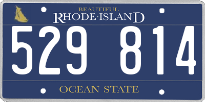 RI license plate 529814