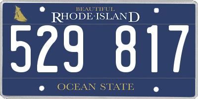 RI license plate 529817