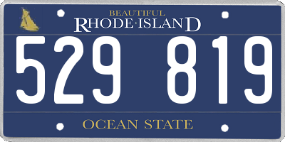 RI license plate 529819