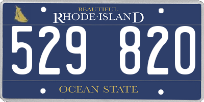 RI license plate 529820