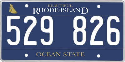 RI license plate 529826