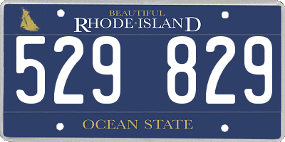 RI license plate 529829