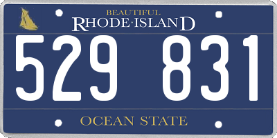 RI license plate 529831