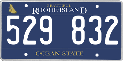 RI license plate 529832