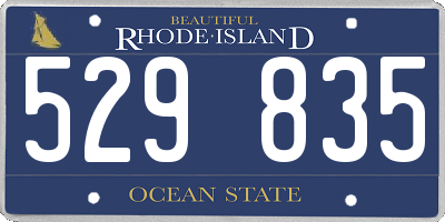RI license plate 529835