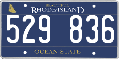 RI license plate 529836