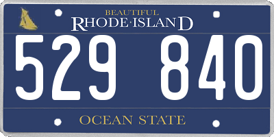RI license plate 529840