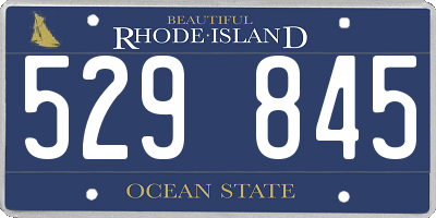 RI license plate 529845