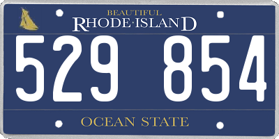 RI license plate 529854