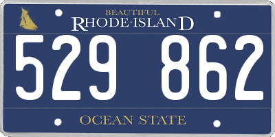 RI license plate 529862