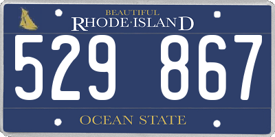 RI license plate 529867