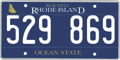 RI license plate 529869