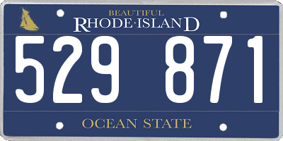 RI license plate 529871