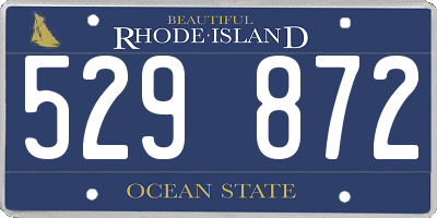 RI license plate 529872