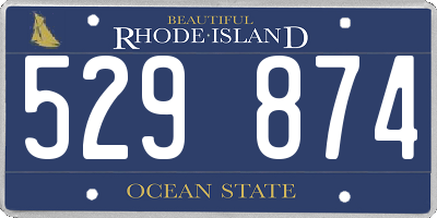 RI license plate 529874