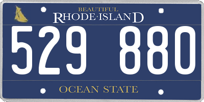 RI license plate 529880