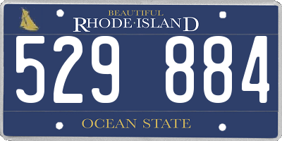 RI license plate 529884