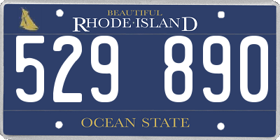 RI license plate 529890