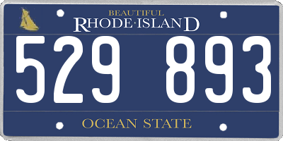 RI license plate 529893