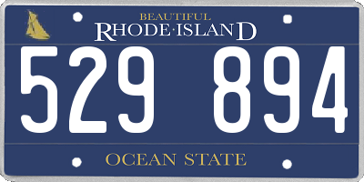 RI license plate 529894