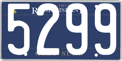 RI license plate 5299