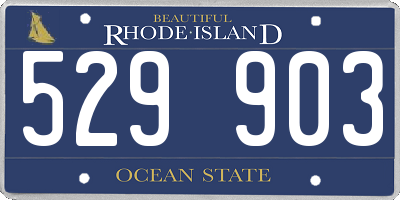 RI license plate 529903