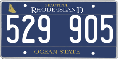 RI license plate 529905