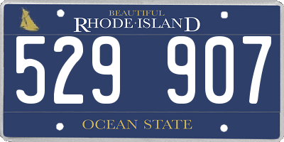 RI license plate 529907