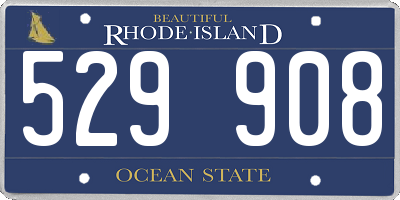 RI license plate 529908