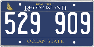 RI license plate 529909