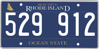 RI license plate 529912