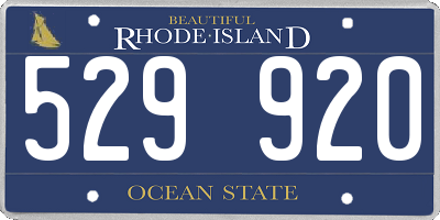 RI license plate 529920