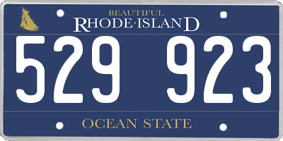 RI license plate 529923