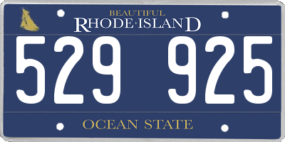 RI license plate 529925