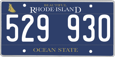 RI license plate 529930