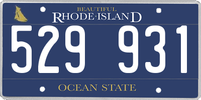 RI license plate 529931