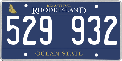 RI license plate 529932