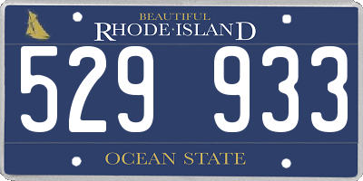 RI license plate 529933