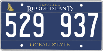 RI license plate 529937