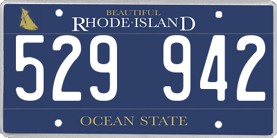 RI license plate 529942