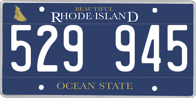 RI license plate 529945
