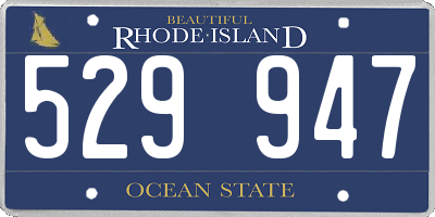 RI license plate 529947