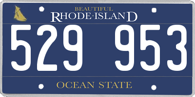 RI license plate 529953