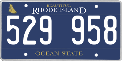 RI license plate 529958