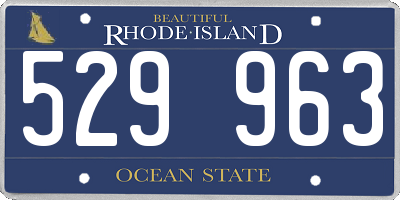 RI license plate 529963